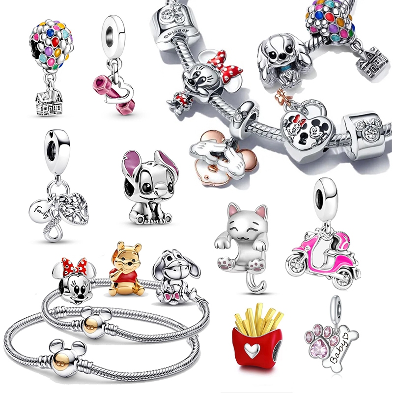Dora New Berloque Prata 925 Encantos Cartoon Palma animal Pingente Para Acessórios De