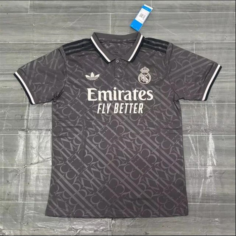Camiseta Real Madrid 24-25 Últimas Duas Camisetas Pretas Personalizadas De Alta Qualidade