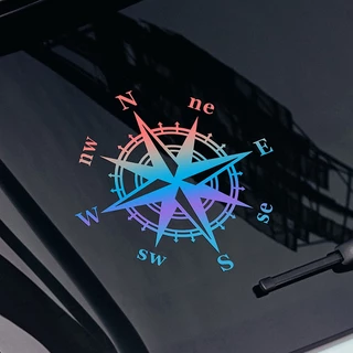 Falken Autocolante De Carro Compasso À Prova D'água Adventure Mountain Auto Window Body Reflective Cool Decorative Accessories PVC Applique