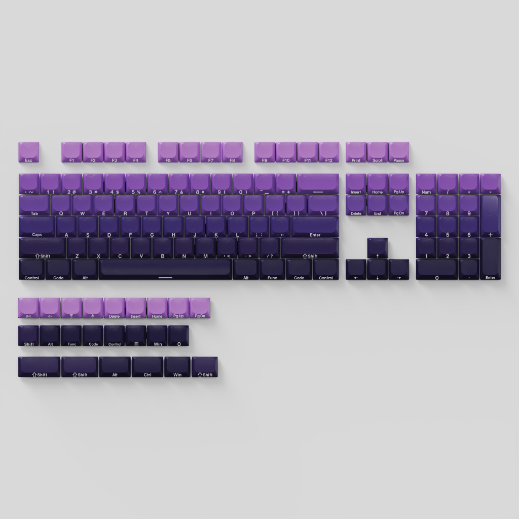 XVX Teclados De Baixo Eixo Roxo Com Teclas De Impressão Lateral Fina ...