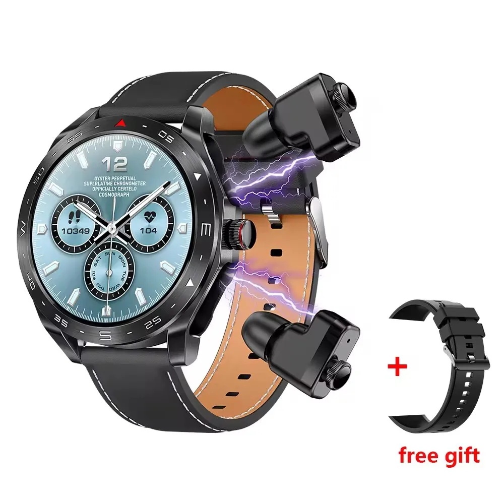 Hipipooo Astuto Della Vigilanza T95 2 in 1 Auricolare Bluetooth HIFI Musica Auricolari Uomini Donne Sport Fitness Tracker Smartwatch Auricolare(T95-argento