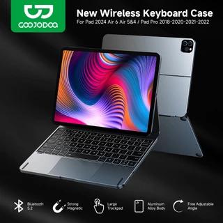 GOOJODOQ Novo Teclado Magnético 2024 Com Caixa Bluetooth 5.2 Ângulo Ajustável Para iPad AIr4 5 AIr6 Pro 11