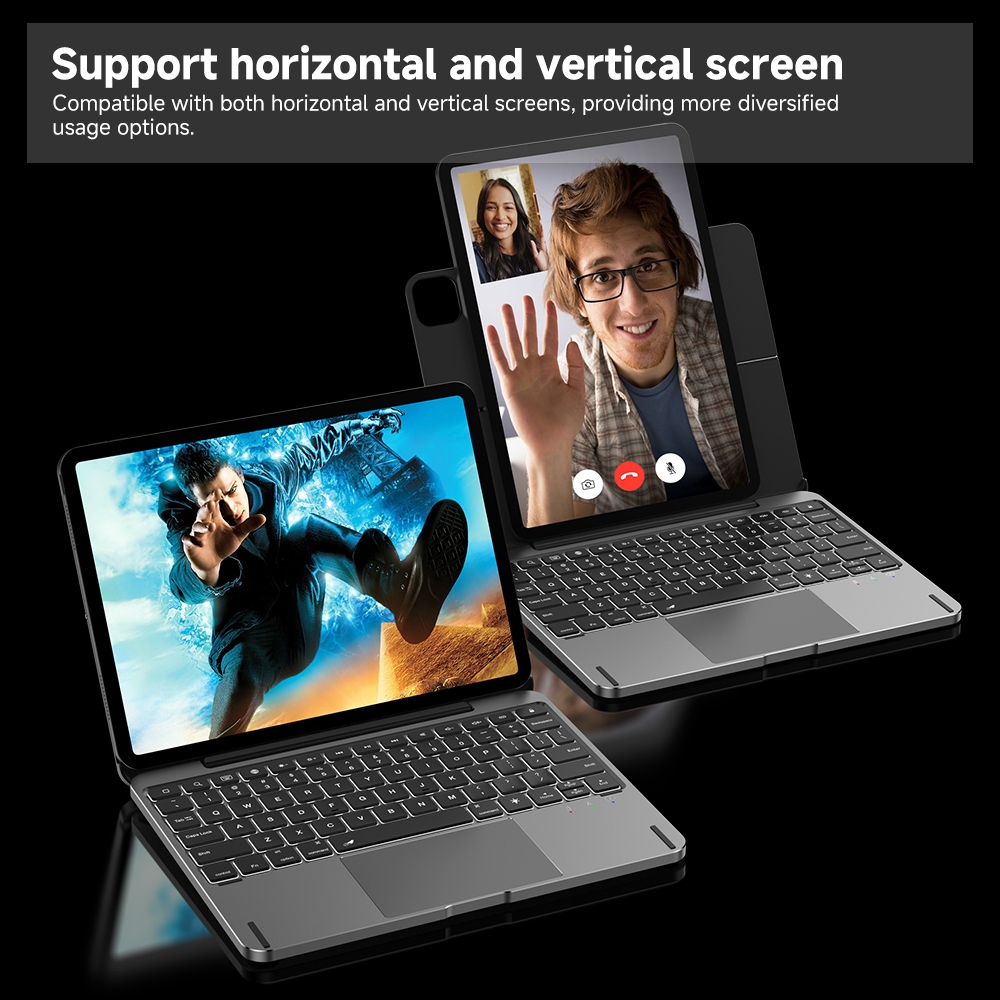 GOOJODOQ Novo Teclado Magnético 2024 Com Caixa Bluetooth 5.2