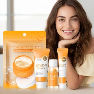 LAIKOU Kit De Viagem Vitamina C Hidratante Linhas Finas Suaves Mesmo Tom De Pele em Oferta na Shopee