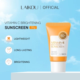 LAIKOU Protetor Solar Brilhante Vitamina C 30g SPF50 PA + + Leve E De Longa Duração Do Tom Da Pele Previne em Oferta na Shopee