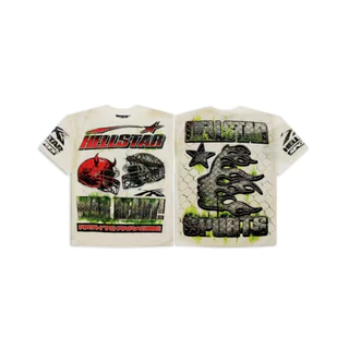 Wenwustb Hellstar Hellstar Cotton Bowl Football Team vs Longhorn Rugby Team Impresso Homens Mulheres Manga Curta