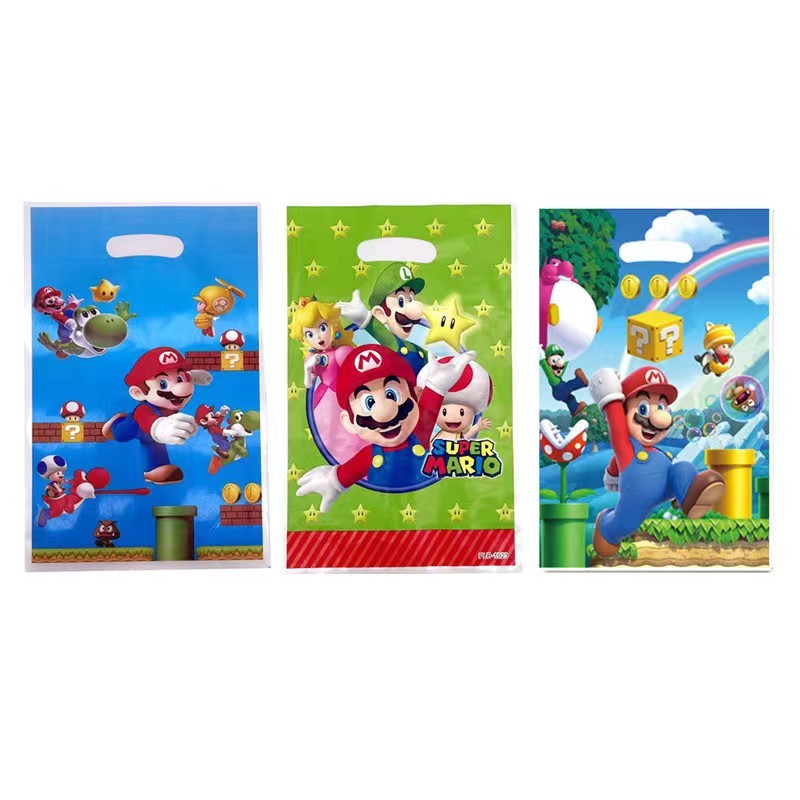 Saco De Presente Super Mario Bros Loot Para Festa De Aniversário Infantil