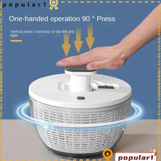 Desidratador Multifuncional Desidratador de Vegetais Secador de Salada de Cozinha Desidratador de Plástico Manual Cesta de Drenagem Doméstica Cesta de Drenagem