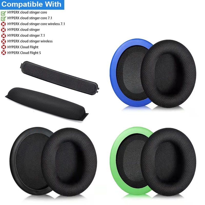 Substituição Fone De Ouvido Bandana Almofadas Capa Para HyperX Cloud Stinger Core 7.1 Espuma Macia EarPads