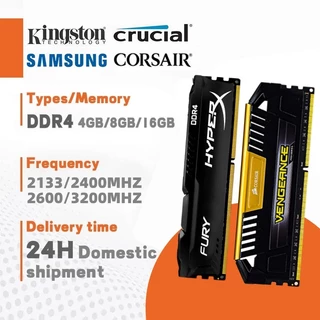 [100 % Novo] Samsung RAM Kingston Hyperx DDR4 4GB/8GB/16GB 21333mhz/2400mhz/2666mhz/3200mhz GAMING Desktop DDR4 DIMM Memória Para PC