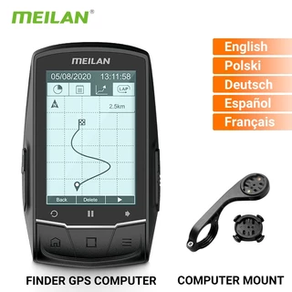 MEILAN M1 Finder GPS Bike Computer 2.6 Polegadas Big Screen Cycling Inglês Polonês Espanhol Francês Navegação Ao Ar Livre Bicicleta Velocímetro Odômetro ANT +