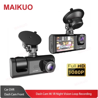 Câmera Dash Cam W/IR Night Vision Loop Gravação E Tela IPS De 2 " 1080P 3 Carro DVR Dianteira Traseira Dentro De 3 Canais 1080P Luzes Infravermelhas Da Cabine