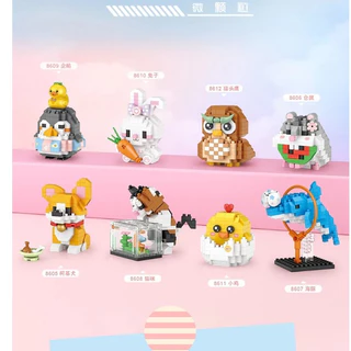 Desenho Animado Série Temática Animal Bloco De Brinquedos Presentes