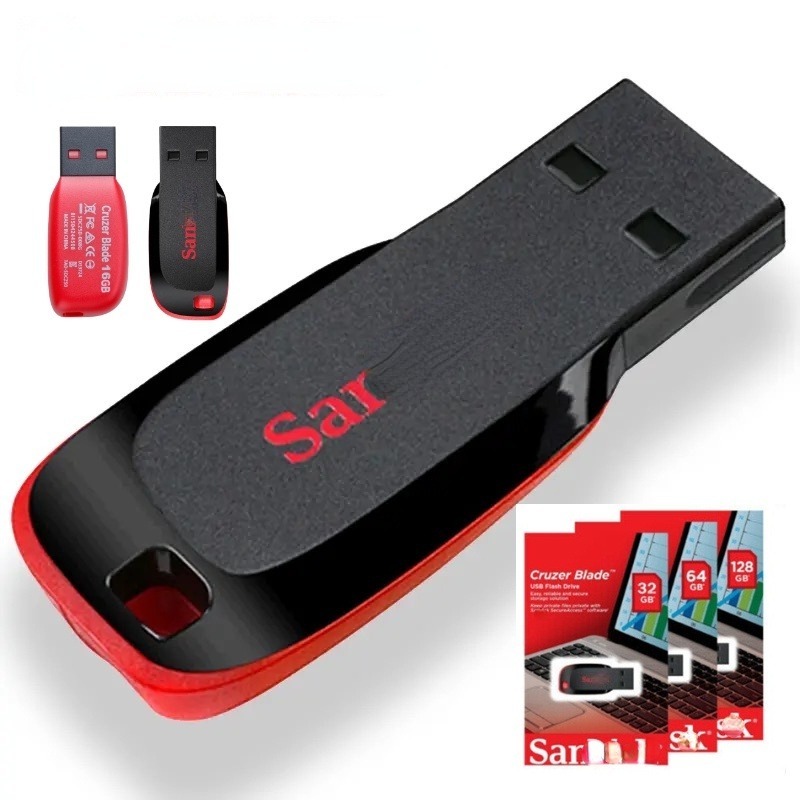 Unidade Flash USB SD CZ50 128GB 256GB 64GB 32GB 16GB 8GB 4GB Pen Drive 2.0 Pendrive Memory Stick