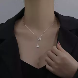 Lindo Colar Mickey Mouse Mickey Colar Mickey Feminino Simples ins Não Desaparece Niche High-End Collarbone Chain Classy Light Luxury High-