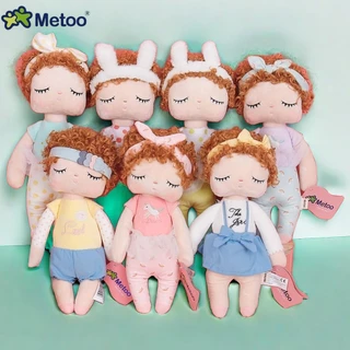 Metoo Cute Curly Angela Plush Doll PP Cotton Birthday Toy Kawaii Ornament Surpresa Boneca Dorminhoca De Natal Para Crianças