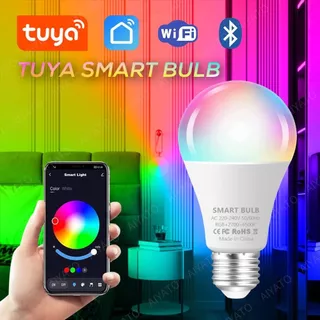 Tuya Lâmpada Inteligente Bluetooth RGB Para Google Assisatnt Smart Life