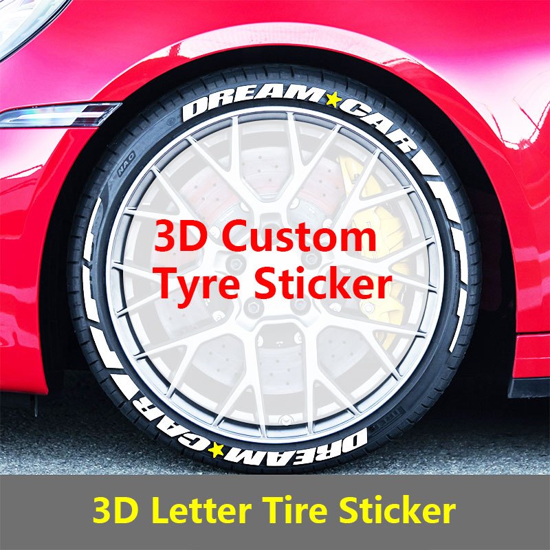 Adesivo De Pneu De Motocicleta De Carro Custome Roda DIY Letras Em Inglês