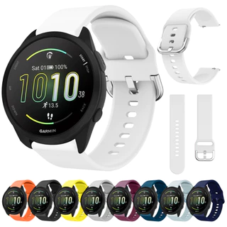 Para Garmin Forerunner 165 645 245 245M 158 55 Fivela Metálica Clássica De Silicone Relógios De Pulso