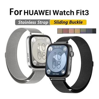 Pulseira Magnética De Metal Para Relógio Huawei watch Fit 3 Bracelete fit3 Correia De Substituição De Metálica