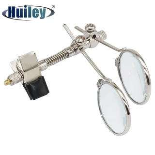 Lupa De Lente Dupla 10X Grampo De Aço Inoxidável Rotativa MINI Diâmetro 25mm Monocular