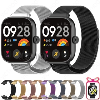 Pulseira De Aço Inoxidável Metal Com Substituição Do Redmi Watch 4 3 Active / Xiaomi Smart Band 8 Pro 7Pro