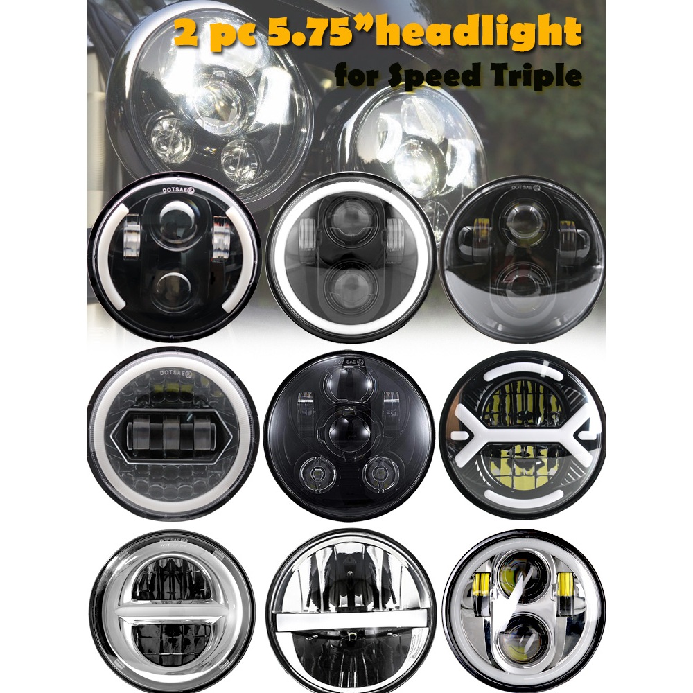 Farol De 5,75 Polegadas led 5 3/4 " DRL Motocicleta Para Dyna Softail Sportster 883 XL883 FXCW