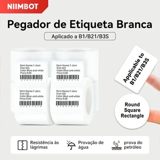 NIIMBOT B21/B1/B3S Papel Autocolante De Rótulo Branco