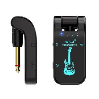 Sistema De Guitarra Sem Fio 2.4GHZ Transmissor Digital Recarregável Receptor Com 8 Canais E Mais De 10 Horas De Duração Da Bateria Para Baixo De Guitarra Elétrica