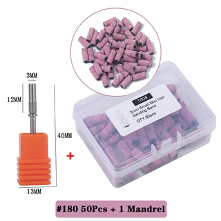 50pcs Mini Zebra De 3mm Faixas De Lixa De Unhas Conjunto De Mandril Máquina Elétrica Ferramenta Acessória De Broca Gel UV Removedor De Polimento Acrílico em Oferta na Shopee