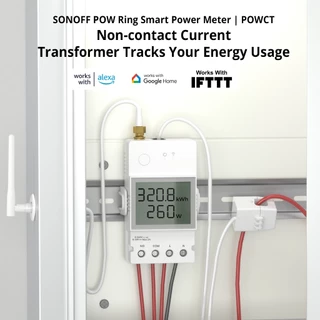 SONOFF POWCT 100A Anel WiFi POW Ring Medidor De Energia Inteligente Sensor CT Dividido ESP32Chip Monitor Controle De Contato Smart Life Com IFTTT Funciona Alexa Google Home