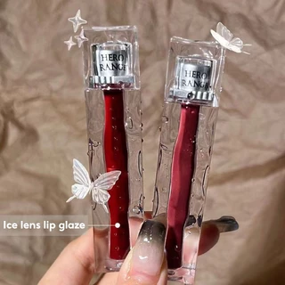 Herorange ~ gelo Transparente Crystal Essence Mirror Gloss Lip Gloss Hidratante Translúcido de longa duração Renderizaçã