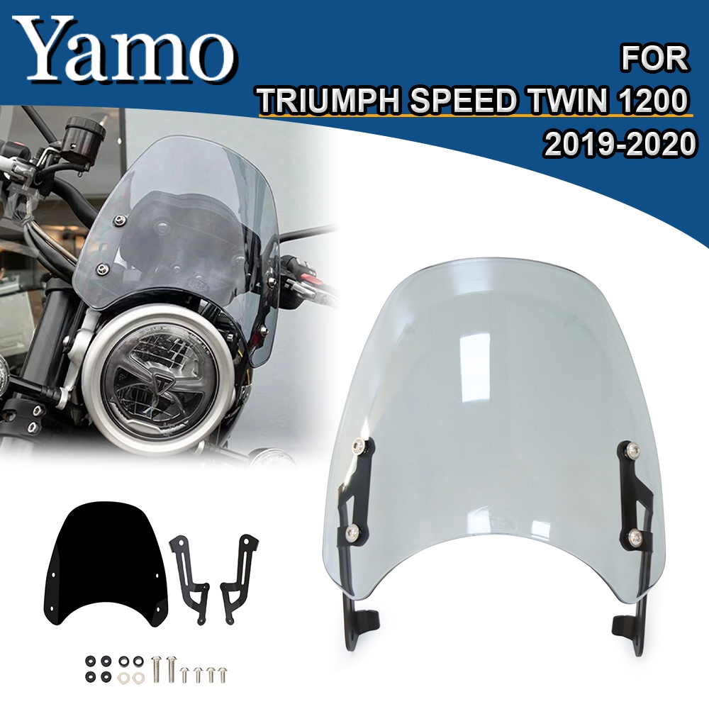 Para O Triumph Speed Twin 1200 2019-2020 Pára-Brisas Da Motocicleta Defletor De Fluxo De Ar Com Suporte