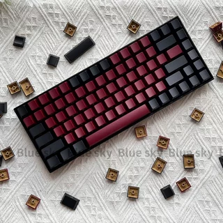 【 Blue Céu 】 GMK Tema Samurai Vermelho Tampas Laterais De Teclas Opaco Perfil Duplo Tiro/Cereja 145 material ABS