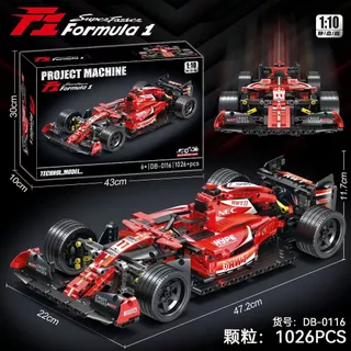 Lego F1 Fórmula Ferrari Racing Modelo Ferrari Montagem de Cordeiro Montagem de Cordeiro para Crianças Bloco de Construção de Brinquedos de Brinquedos de Brinquedos para Carros Esportivos Presente de Brinquedos