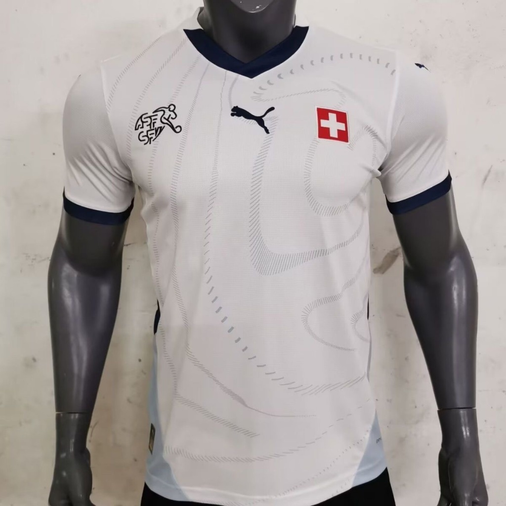 2024 Campeonato Europeu Suíça longe camisa de futebol de alta qualidade