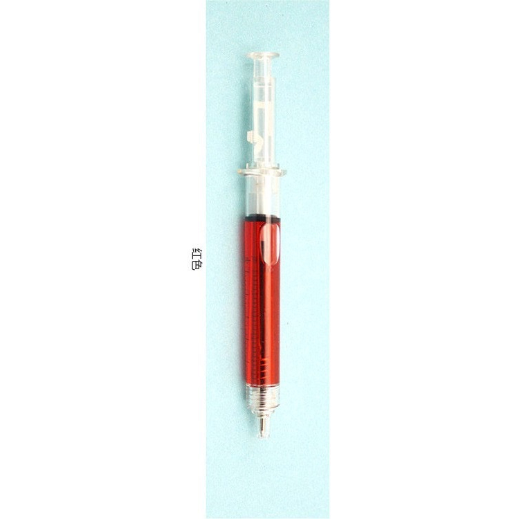 Caneta 3 em 1 Seringa temática ponta fina 0.5mm gel tinta