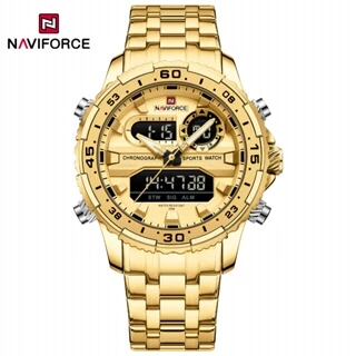 NAVIFORCE 9234 Novos Relógios Para Homens De Luxo Multifuncionais Grandes Esportivos De Quartzo Relógio Cronógrafo De Pulseira De Silicone