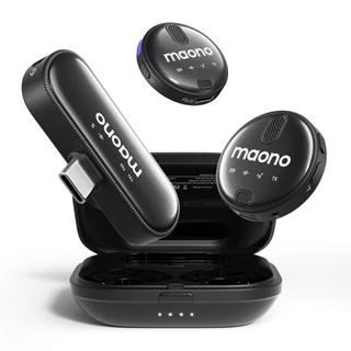 MAONO WM620 PC2 Microfone Sem Fio Com Redução De Ruído De 2 Níveis Lavalier De 2,4ghz Para Android , TikTok , Entrevista , Vlogging E Live Streaming