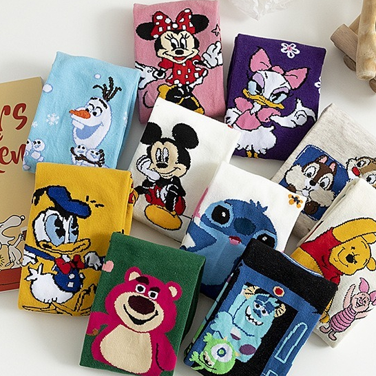 Novos Personagens Bonitos Desenhos Animados Meias De Algodão Respiráveis Porquinho De Pato Estudantis De Moda