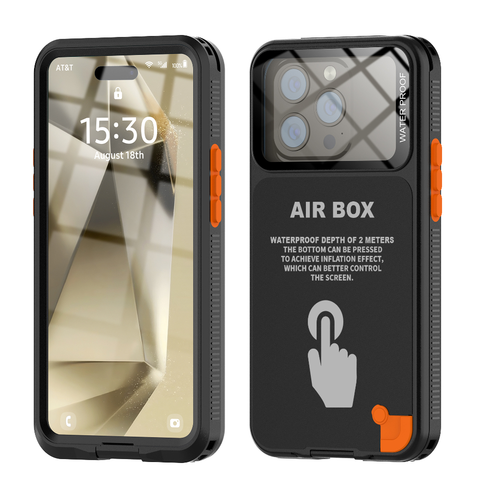 IP68 Caixa À Prova D'água Para iPhone 15 Pro 15 15ProMax 16 16pro 14 14pro Max 13 13pro 12 Universal Cobertura De 360 De Toque Subaquático De Mergulho Com Selo Total