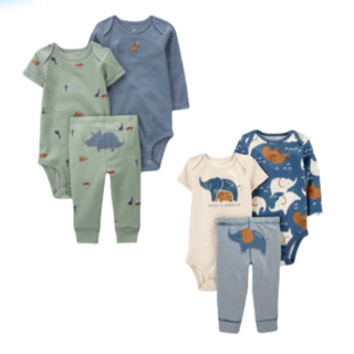 Carter Suit/Baby Boy 3-Piece Set /Baby Short Sleeves e Manga Longa e Calças