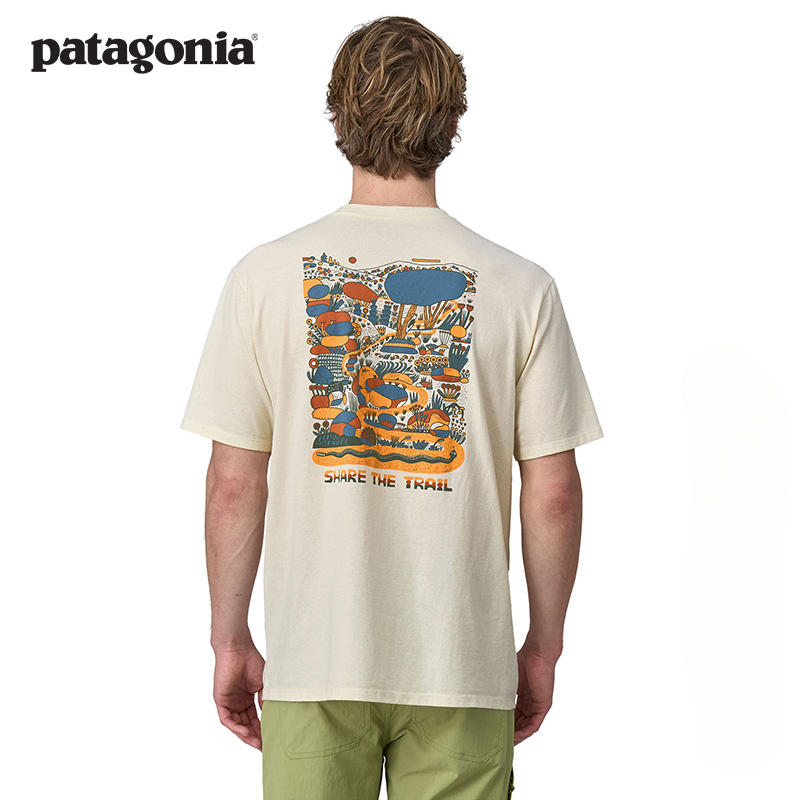 Camiseta Casual Confortável De Algodão Masculino Patagônia Commonrail Venda A Quente 37772