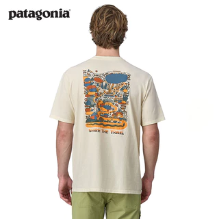 Camiseta Casual Confortável De Algodão Masculino Patagônia Commonrail Venda A Quente 37772