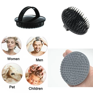 1 PCS Shampoo Cabeça De Massagem Escova Esfoliante De Couro De Trigo Silicone Pele Macia Pente De Lavagem De Cabelo Amigável SPA Beauty Hair Tool Salon