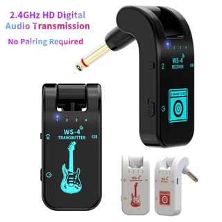 Sistema De Guitarra Sem Fio 2.4Ghz Transmissor De Áudio Receptor Com 8 Canais Para Elétrica E Baixo Entrada