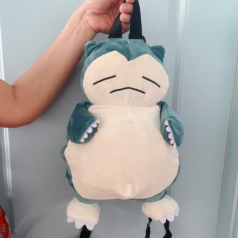 Mochila De 40cm Pokemon Snorlax Kawaii Pelucia Casal Cosplay Aderecos De Natal Para Meninas Menino Shopee Brasil