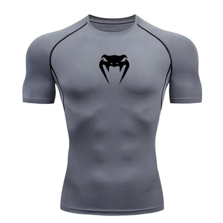 Camiseta De Compressão Masculina Venom Sports Octagon Muay Thai De Secagem Rápida Manga Curta Respirável Ginásio Yoga Top