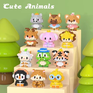 Lindo Blocos De Construção De Animais Pequenos , Divertidos E Seleção De Presentes Para Meninos Meninas (Sem Caixa)