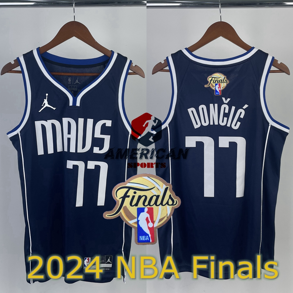 Masculino Camisa NBA Dallas Mavericks Luka Doncic Regata Navy Blue Camiseta Team Basquetebol Jersey